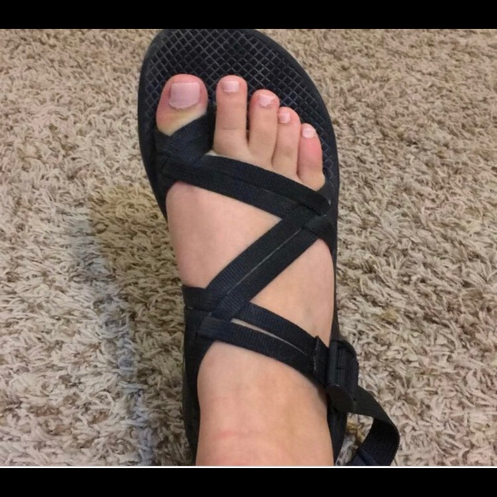 Black scrappy chacos